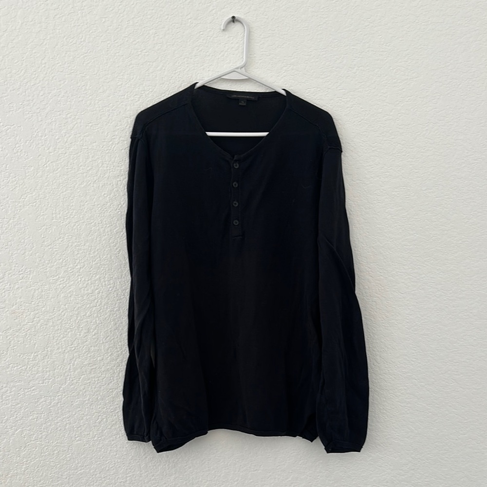 John Varvatos Black Long Sleeve Tee